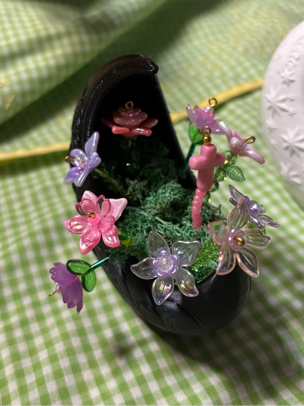 Crescent Moon Forever plants set of two - Black and White Set